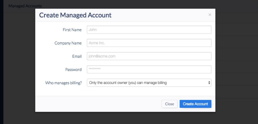 Creating a Docparser Managed Account