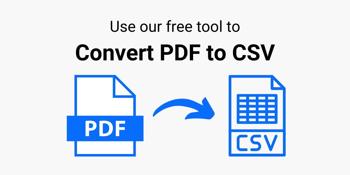 Convert PDF to CSV