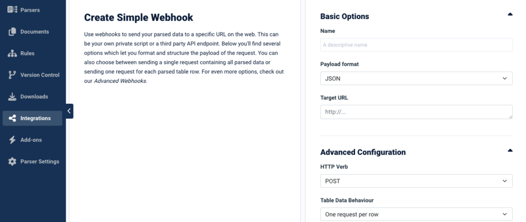Create a Simple Webhook