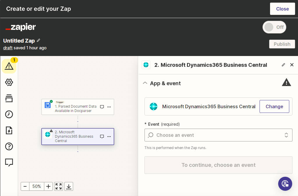 PDF to Microsoft Business Central - Zapier Integration