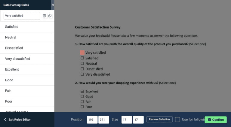 Extract Checkbox Data with Smart Checkboxes | Docparser