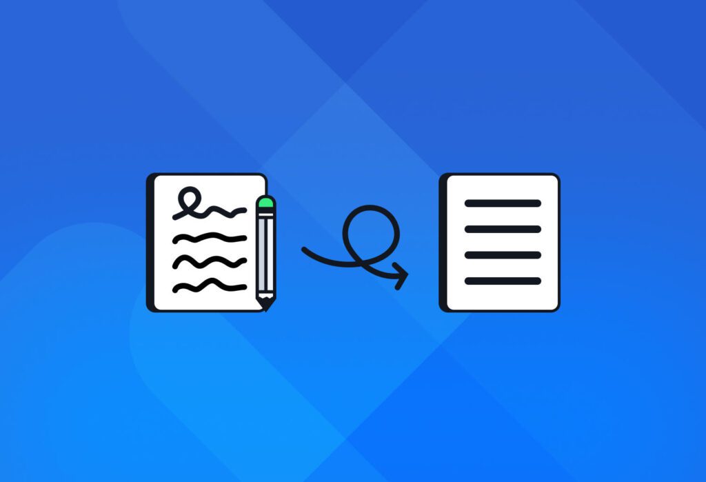 Convert Handwriting to Text