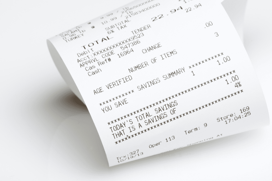 Receipt Scanner - Paper Receipt