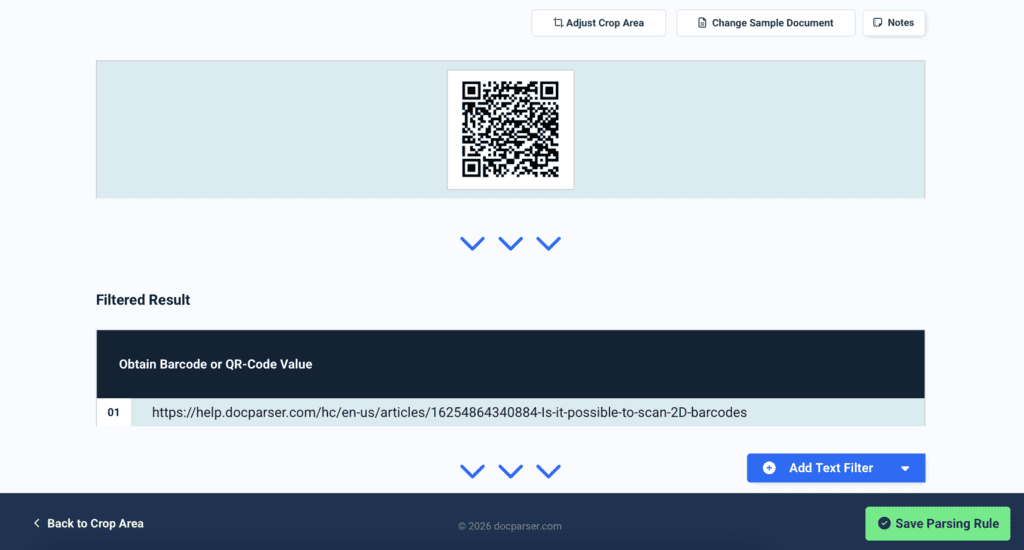 Docparser Advanced Features - QR Code