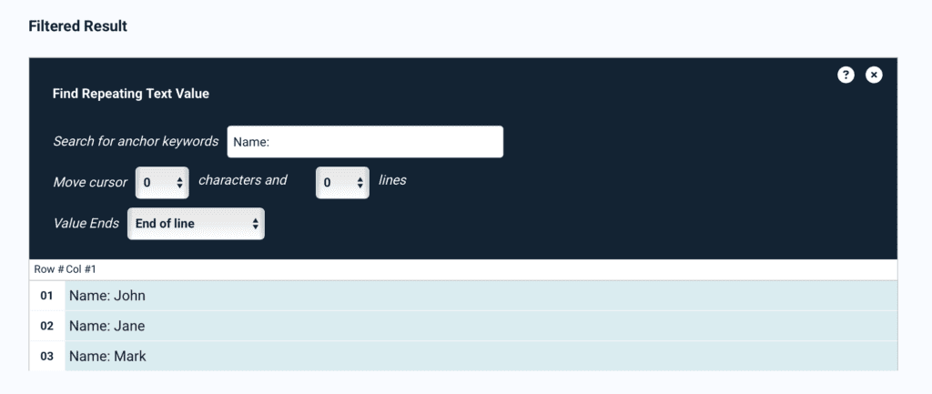 Docparser Advanced Features - Repeating Values