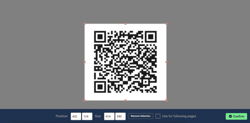 QR Code Selection